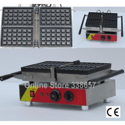 220V/ 110V commercial square swings waffle maker machine iron