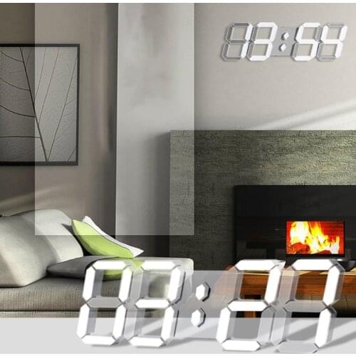 3D LED Digital Wall Clock with Extra Large Numbers, Remote Control, Large Digita G32A