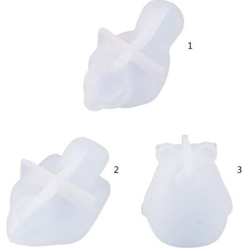3D Animal Crystal Epoxy Resin Molds Birds Bear Pendant Silicone Mould DIY Crafts Earrings Jewelry Making Tools