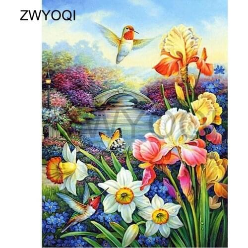 Full Round Diamond embroidery Birds flowers Full Square Diamond mosaic Birds and flowers 5D DIY Diamond painting Cross stitch