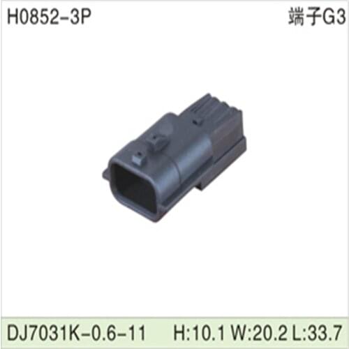 Free shipping 500pcs DJ7031K-0.6-11 0.6mm 3Pin AMP Car Electrical Wire Connectors for AUdi,VW，BMW，Honda，Toyota，Ford，Mitsubishi