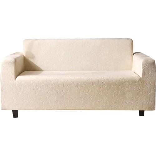 Lustrous Emboss Elastic Sofa Cover Soft Elegant All-Inclusive Velvet Luxury Pretty Decor Slipcover Couch For Parlour LivingRoom