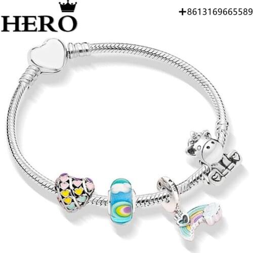 Hero100% 925 Pure Silver Original Copy High Quality 1:1 Bracelet Logo Free Wholesale Manufacturers