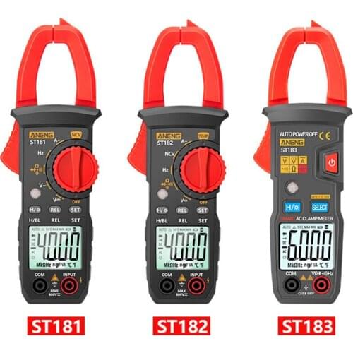 Digital Clamp Meter ANENG ST181 182 183 DC/AC Current Multimeter Ammeter Voltage Tester Voltmeter Amp Hz Capacitance NCV Ohm