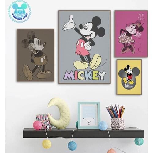 Disney Classic Mickey Mouse Canvas Print Painting Canvas Painting Wall Art Poster and Print Wall Picture for Living Room Decor