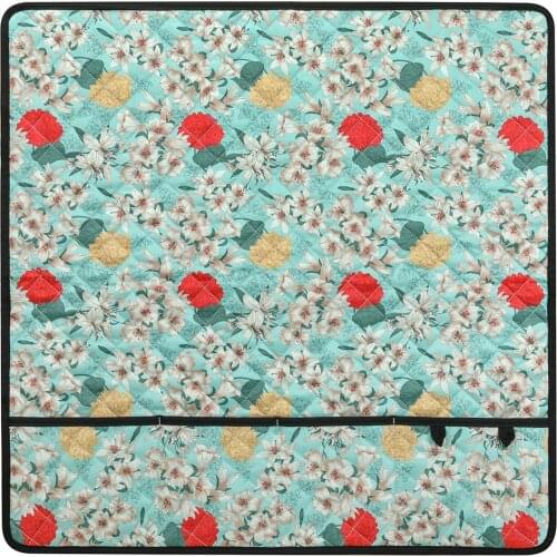 Sewing Machine Pad Mat Organizer For Table Sewing Machine Accessories Peony Flower Desktop Pad