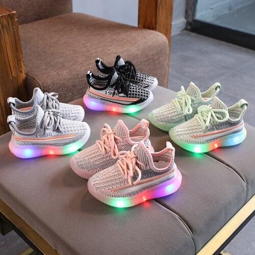 Toddler Boy Sneakers Children Baby girls Mesh Led Light Luminous Running Sport Sneaker kid Shoes Chaussure Lumineuse Pour Garcon