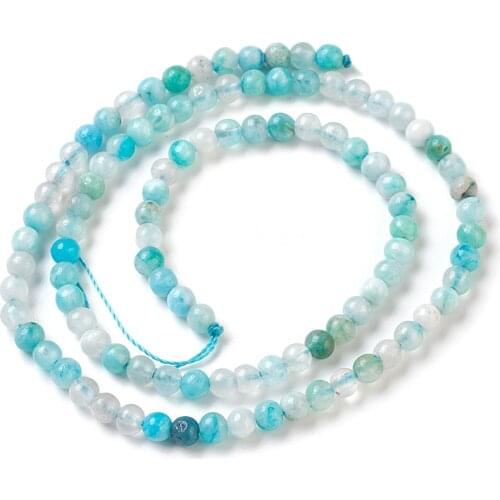 4mm natural stone hemimorphite calamine round beads strands hole: 1mm; about 100pcs/strand, 15.74"