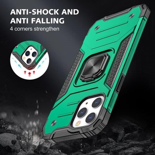 Magnetic Metal Finger Ring Holder Phone Case For IPhone 11 Pro Max 12 Mini Xs XR X 8 7 6s Plus SE 2020 Armor Phone Cover Coque