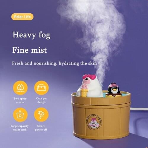 Cute Bear Ultrasonic Air Humidifier USB Mist Maker Fogger Home Air Purifying Moisturizing Aromatherapy Diffuser Humidificador
