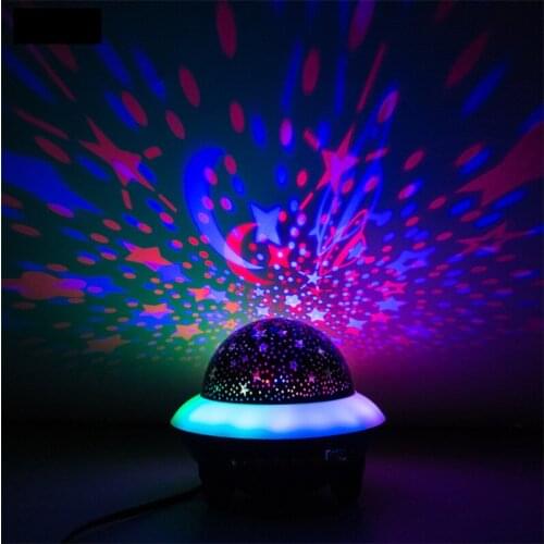 Starry Sky Music Light Projection Lamp UFO Usb Charging Bluetooth Led Stage Light Colorful Atmosphere Lights for Childs Room