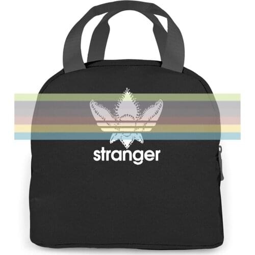 Stranger Parody TV Series scifi Parody Brand cool Black Cheap Sale women men Portable insulated lunch bag adult