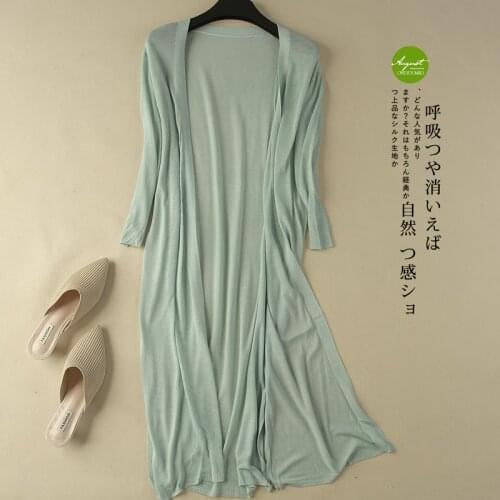 New Cardigan Womens Summer Loose Long Sleeve Jacket Sweater Air Conditioner Top