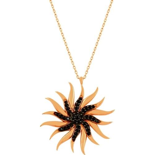 Sun Necklace Sunshine Necklace Art Deco Neckalce 925 Sterling Silver Boho Ladies Trendy Fahion Crystal Necklaces For Women