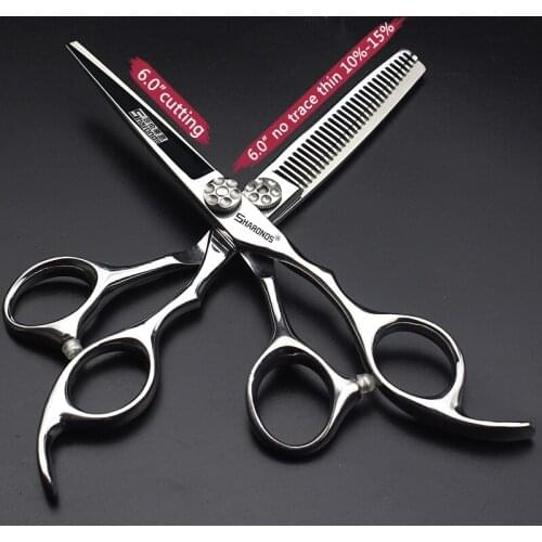 Hairdressing Scissors Tool 6-inch Flat Cut Seamless Tooth Scissors Combination Set Barber Special Hairdressing Scissors Professi