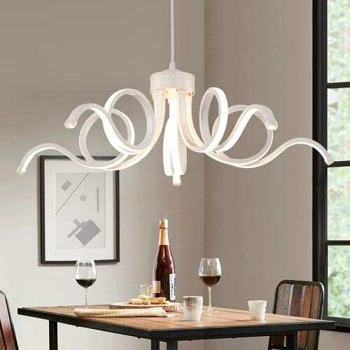 Remote Control Pendant chandelier Modern Aluminum Acrylic flower shape house decoration Wireless Intelligent lighting