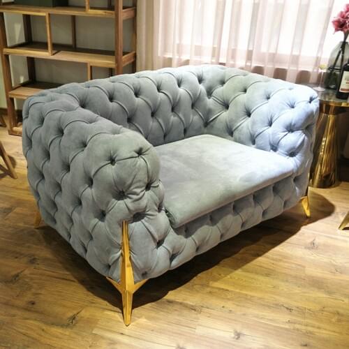 2020 luxury design popular home love sofa with stainless steel legs #CE-8898