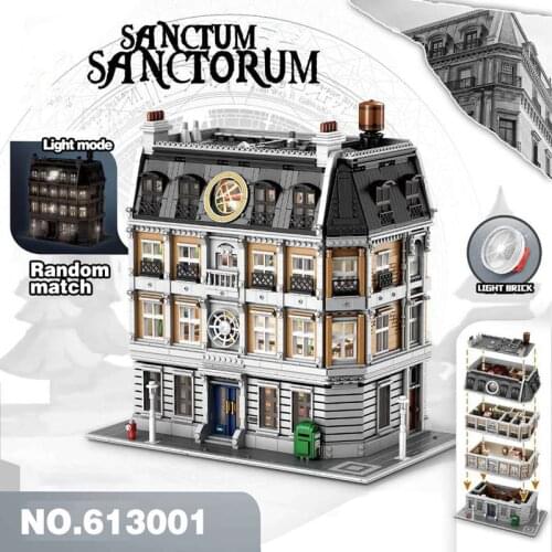 City Creator Street Series Doctor Stranges Sanctorum Sanctum Showdown With Led Light Building Blocks Bricks Toys For Kids