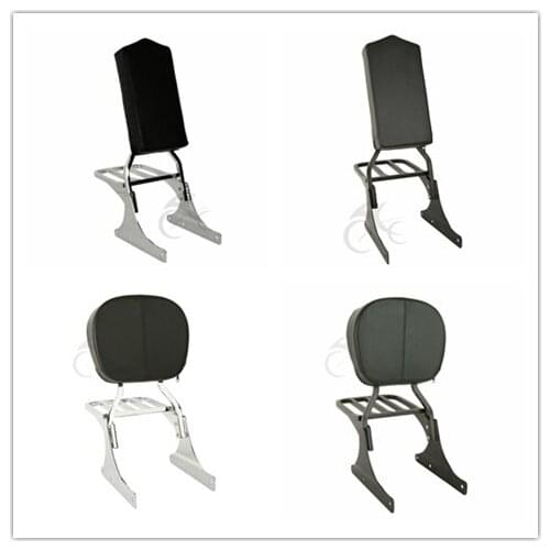 Motorcycle Sissy Bar Backrest W/ Luggage Rack For Harley Softail Heritage Springer FLSTS