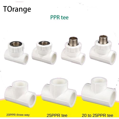Pipes ppr outer wire tee ppr inner tooth tee ppr water pipe 20/25 fittings 1/2 inch 3/4 inch ppr tee