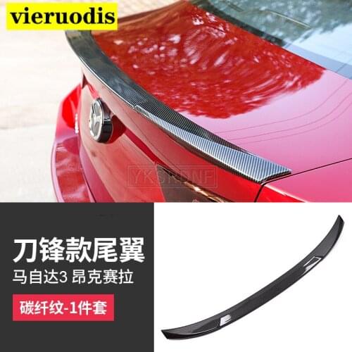 High Quality ABS Car Tail Wing Decoration Rear Trunk Spoiler For 2019 2020 2021 NEW Mazda 3 Axela Sedan