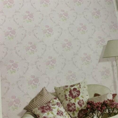 Wellyu обои European pastoral flower bedroom wallpaper living room shop 3D fresh wallpaper warm wedding room romantic wall paper