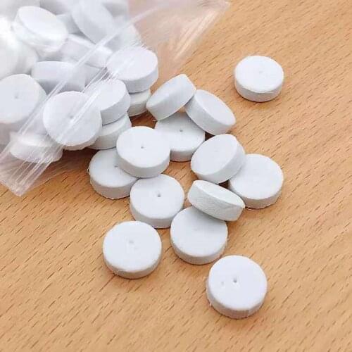 120pcs White Round Foam Gasket Packaging Material Shock Absorption Protection Silver Needle For Diy Findings Jewelry Accessories