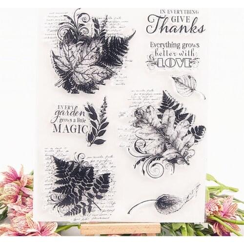 15.5x20cm Romantic maple leaf Transparent Clear Stamps Silicone Seals Roller Stamp DIY scrapbooking photo album/Card Making