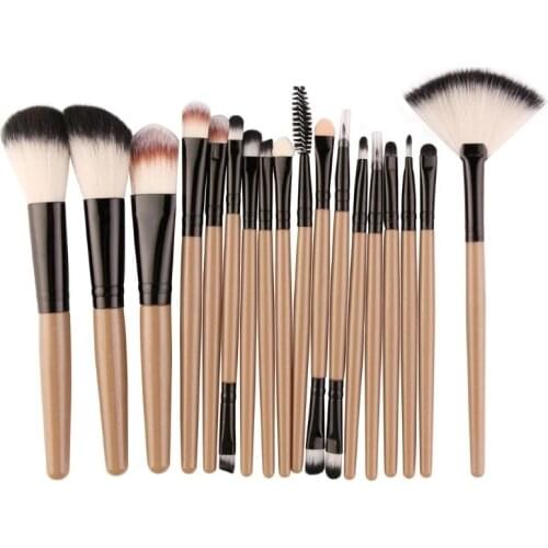 18PCS Makeup Brush Set Eye Shadow Foundation Powder Eyeliner Multi-Color Optional Multi-Functional Beauty Tool Cosmetic Kit