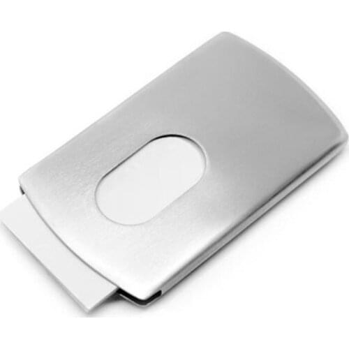 20PCS / LOT Hand-push Type Case Box Metal Wallet ID Card Holder Case Bank Credit Card Coin Wallet Cards Holder