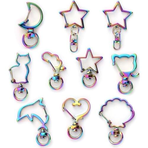 5pcs/lot New Multi Snap Hook Buckles Key Ring Metal Keychain Lobster Clasp Hooks Key Holder Car Keyring DIY Jewelry Making Gift