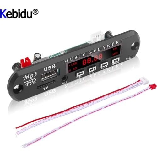 Car Audio USB TF FM Radio MP3 Module 12V MP3 WMA Decoder Board MP3 Player with Remote Control For Car