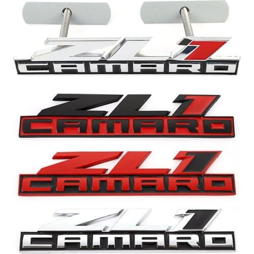 Car Sticker ZL1 Camaro Emblem Badge Decals Front Hood Grille for Chevrolet Camaro Colorado Z71 OFF ROAD 4X4 SIERRA GMC Suburban