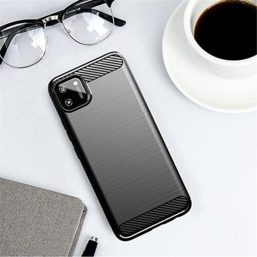 For Oppo Realme C11 Case Rubber Bumper Silicone Carbon Fiber Cover For Oppo Realme C11 Phone Case For Oppo Realme C11 Case 6.5"