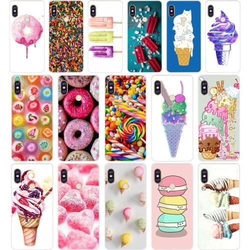 204H Colorful Ice Cream Macarons Soft Silicone Tpu Cover phone Case for xiaomi redmi 6 pro 5 plus note 6 pro 4 4x mi 8