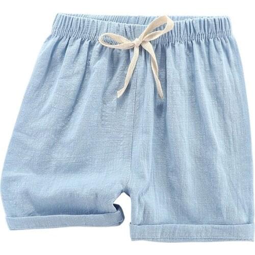2021 Kids Summer Shorts Blue Color Shorts for Girls Boys Fashion Shorts Children Pants Girl Short Solid Soft Girls Clothing
