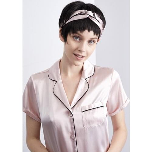 DISANGNI Contra Short Silk Pajama Set