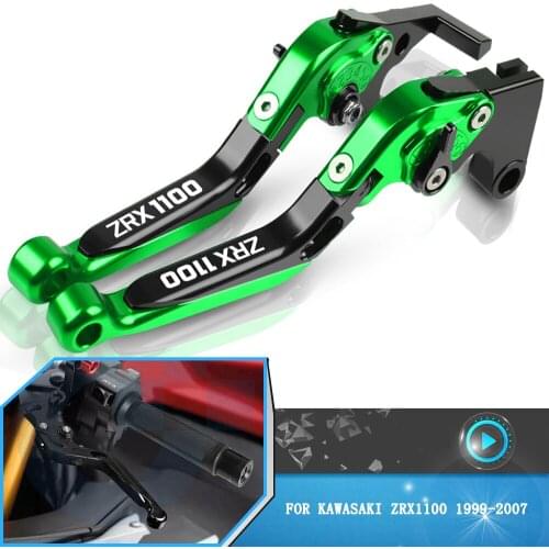 For Kawasaki ZRX1100 ZRX 1100 zrx1100 1999-2007 Motorcycle CNC Aluminum Foldable Brake Clutch Levers Handle Grips Accessories