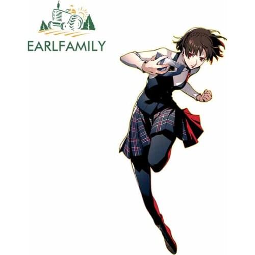 EARLFAMILY 13cm x 6.3cm for PERSONA Makoto Niijima Decal Occlusion Scratch Refrigerator Car Stickers Motorcycle Bumper Graphics