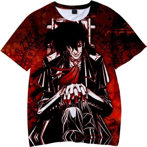 2021 Hellsing Tshirt 3D O-Neck Women Men Tshirt Summer Short Sleeve Harajuku Streetwear Japanese Anime Fashion Clothes