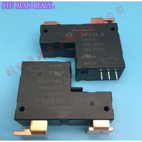 HFE22-A-12H1T21 12VDC One group is normally open 100A Double coil of magnetic latching relay