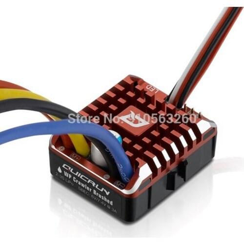 Hobbywing QuicRun 1:10 1/8 WP Crawler Brush Brushed 80A 1080 Electronic Speed Controller Waterproof ESC With Program box LED BEC