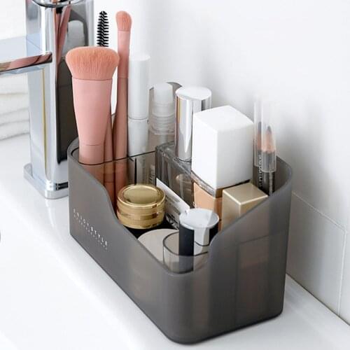 Storage Box Makeup Brush Pen Jewelry Plastic Washable Cosmetics Grid Organizer Holder for Bathroom Bedroom Office