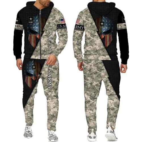 LEOSOXS Mens Camouflage Hoodies
