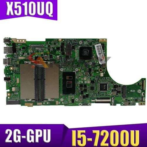 Mainboard 2G-GPU I5-7200U CPU For Asus X510U X510UN X510URR X510UR X510UQ S5100UR S5100U motherboard test OK
