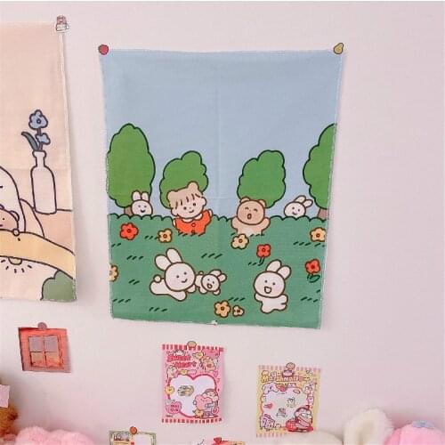 Cute Sweet little girl tapestry printing wall hanging tapestry wall decoration sleeping room renovation background cloth