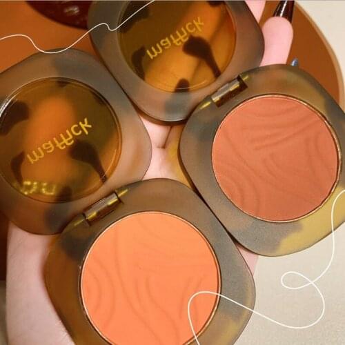 2021 new product six color amber new product blush nude makeup natural female dirty tea gradient blush matte fine powder novice