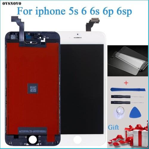 Ovsnovo AAA Quality For iPhone 5 5c 5s 6 6s 6plus LCD Display Touch Screen Assembly 100% Brand New+tempered glass+Tools