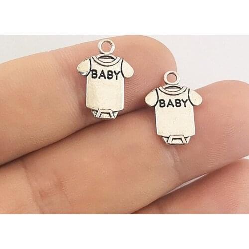 20pcs 17x12mm Pendant Baby clothes Charm Baby Cloth Baby Cloth Charm Pendants for Jewelry Making DIY Jewelry Findings