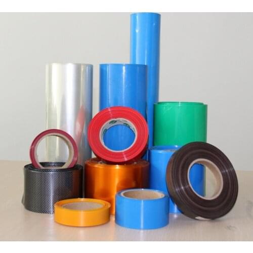 Flattening width 125mm transparent black blue white many color pvc heat shrink tube cartridge battery crust 1pcs
